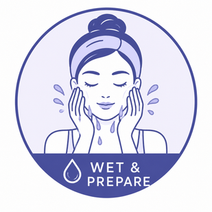 Step 1: Wet & Prepare